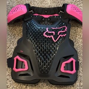 Fox Youth Kids ATV Motocross Chest Protector R3 - Black and Pink